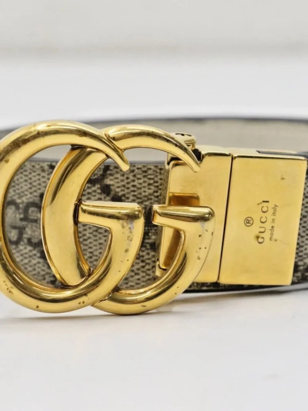 GUCCI GG Marmont 659417 Reversible Thin Belt Size 80/32